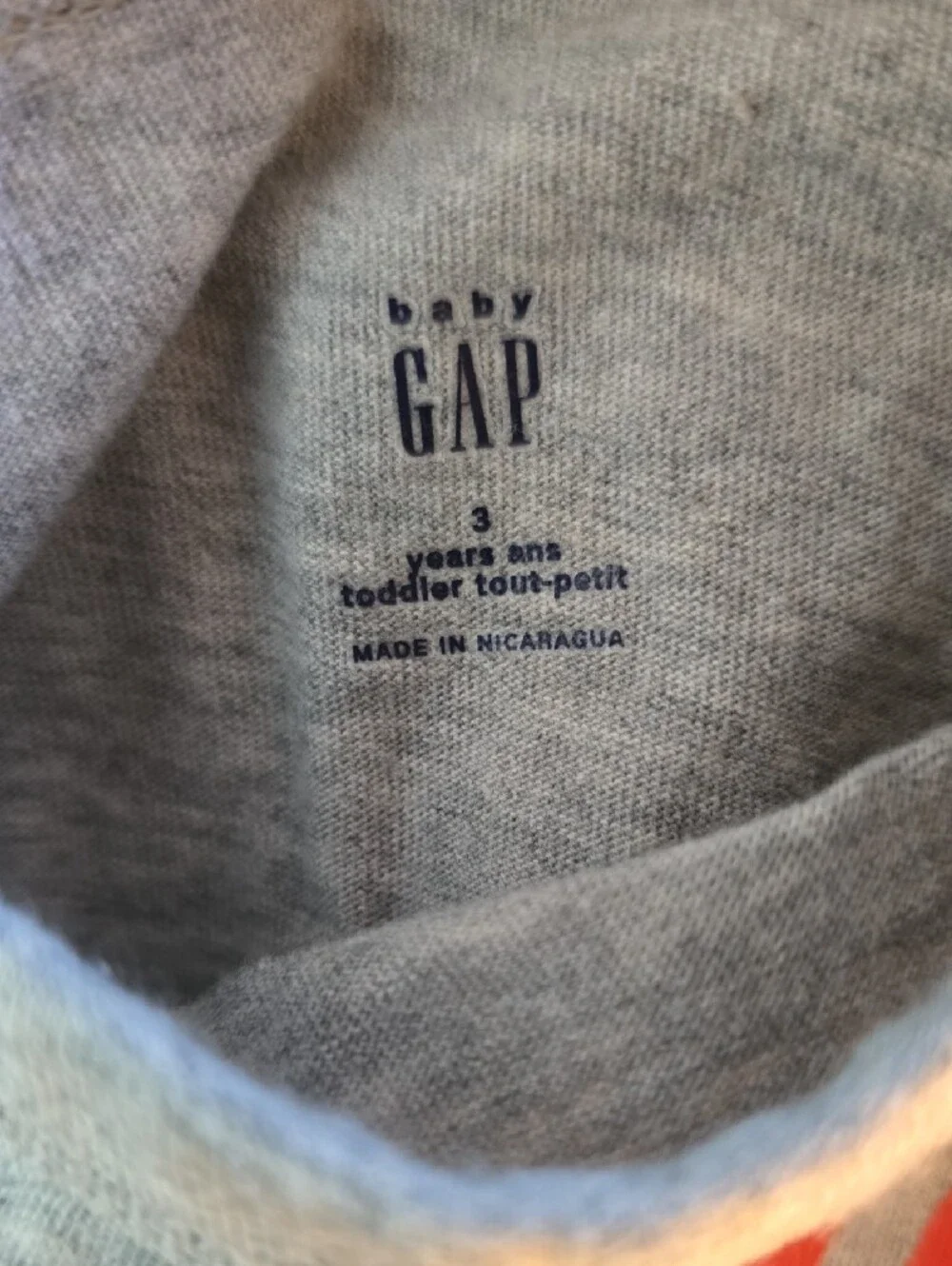 GAP Gray Cotton Tee with Green Dinosaur and Red 'RAWR!' Graphic